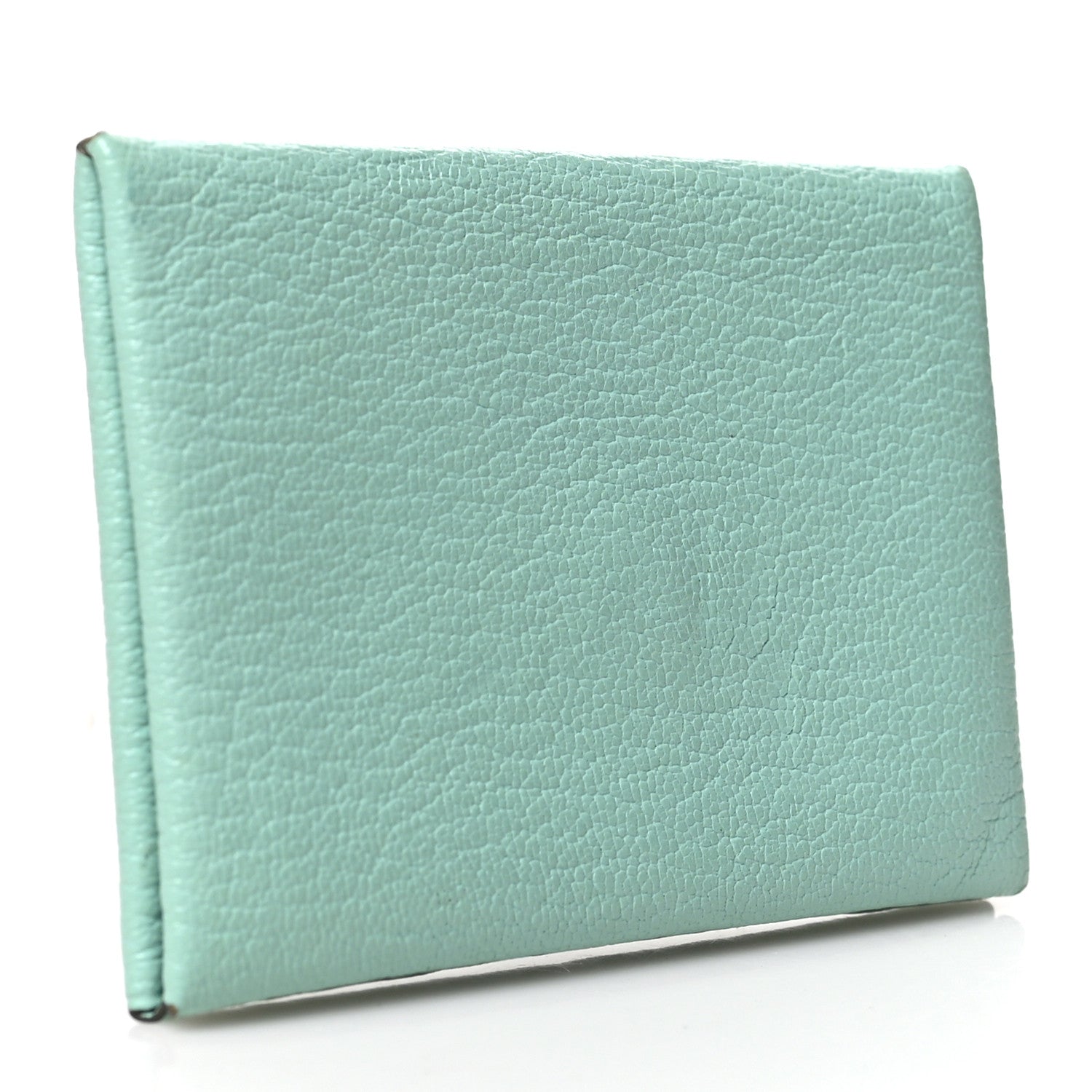 Hermes Chevre Mysore Calvi Card Case Aqua 3 of 9