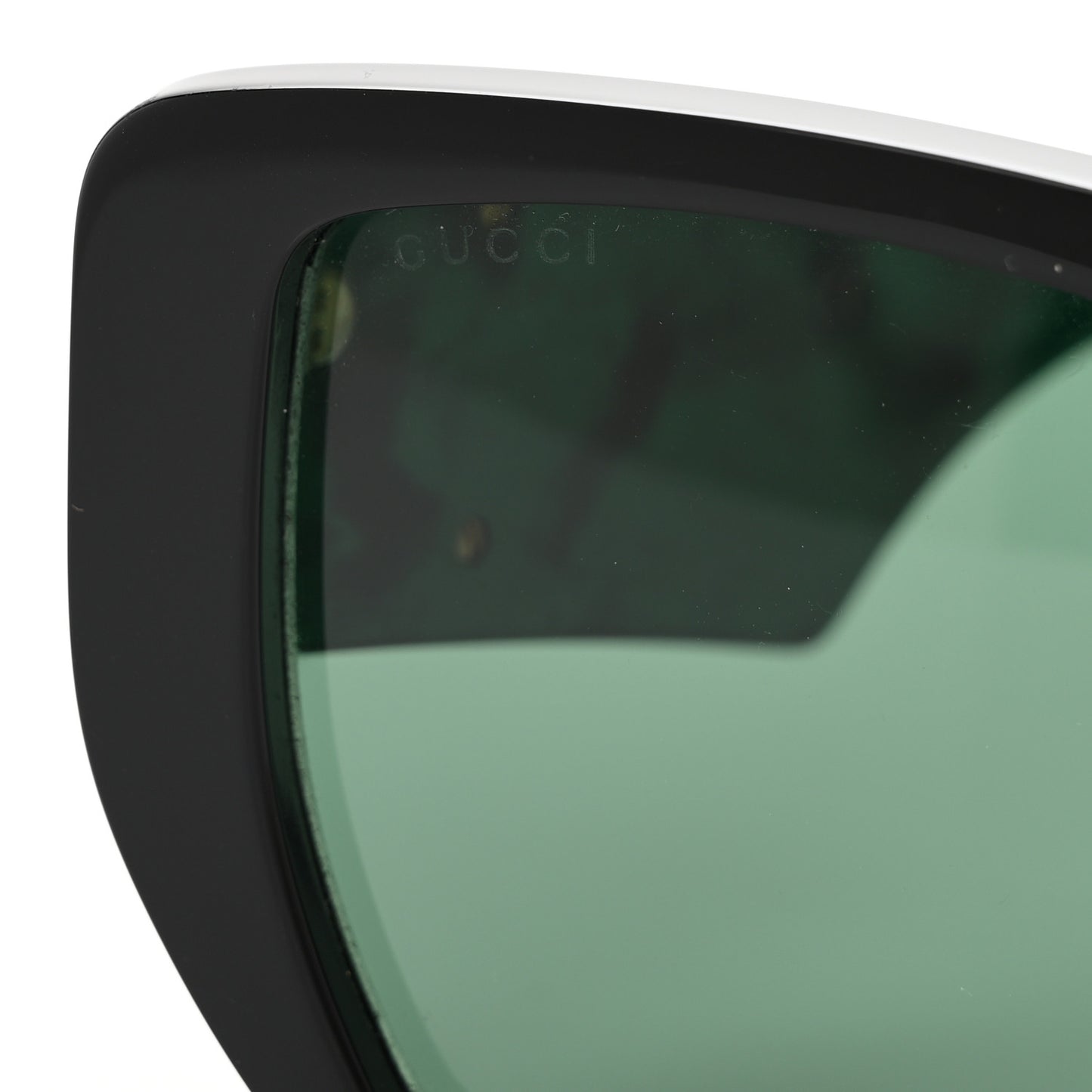 Acetate Square Frame Sunglasses GG0956S Green Black