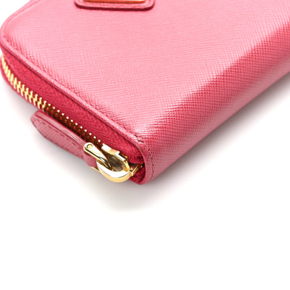 Prada Saffiano Metal Zip Coin Purse Fuoco 10 of 12