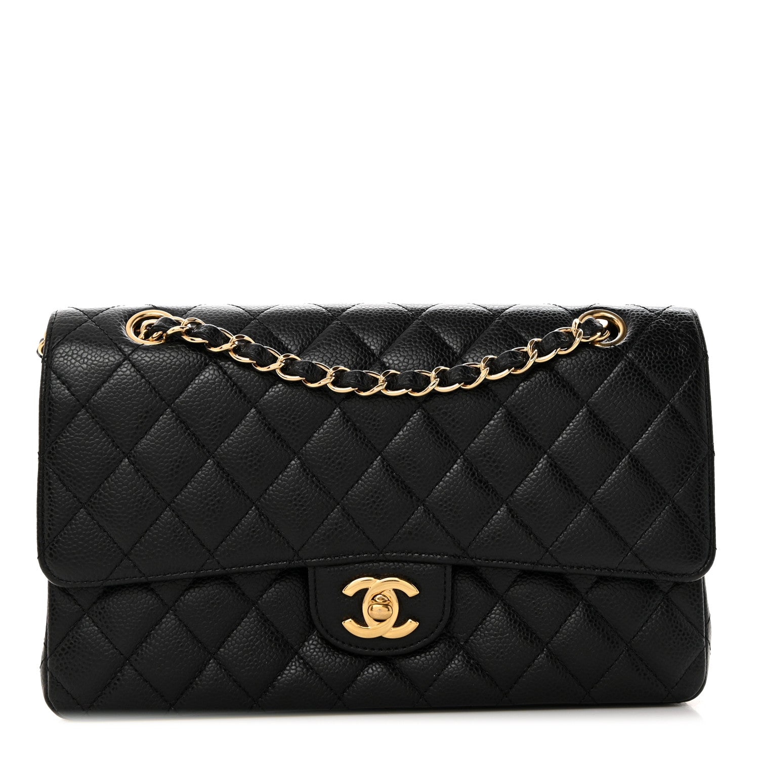 Chanel Caviar Quilted Medium Double Flap Black 1 of 10