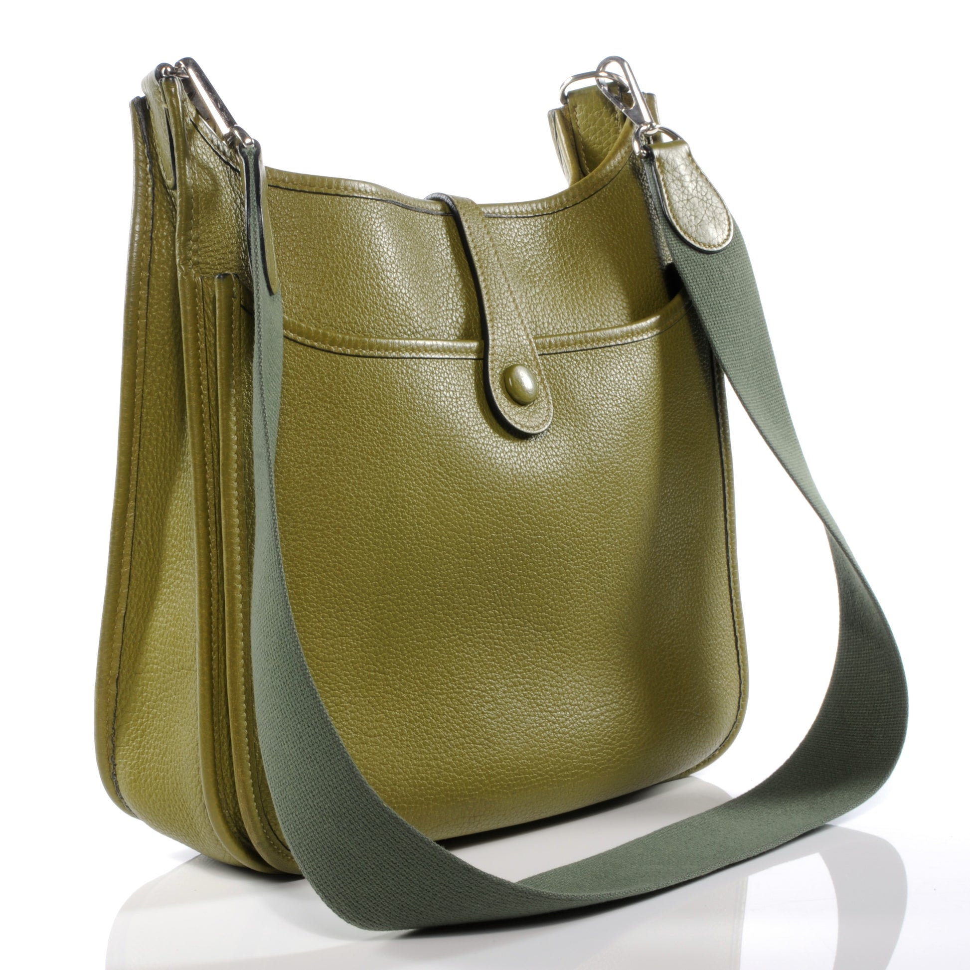 Hermes Taurillon Clemence Evelyne II PM Vert Chartreuse 4 of 8