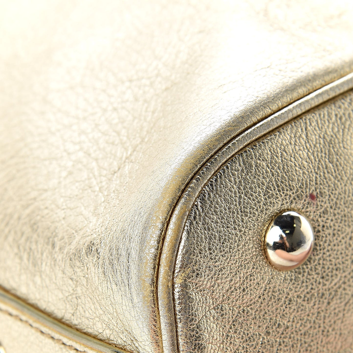 Metallic Calfskin Medium Muse Gold