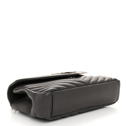 Saint Laurent Sheepskin Matelasse Chevron Monogram Medium College Bag 4 of 12