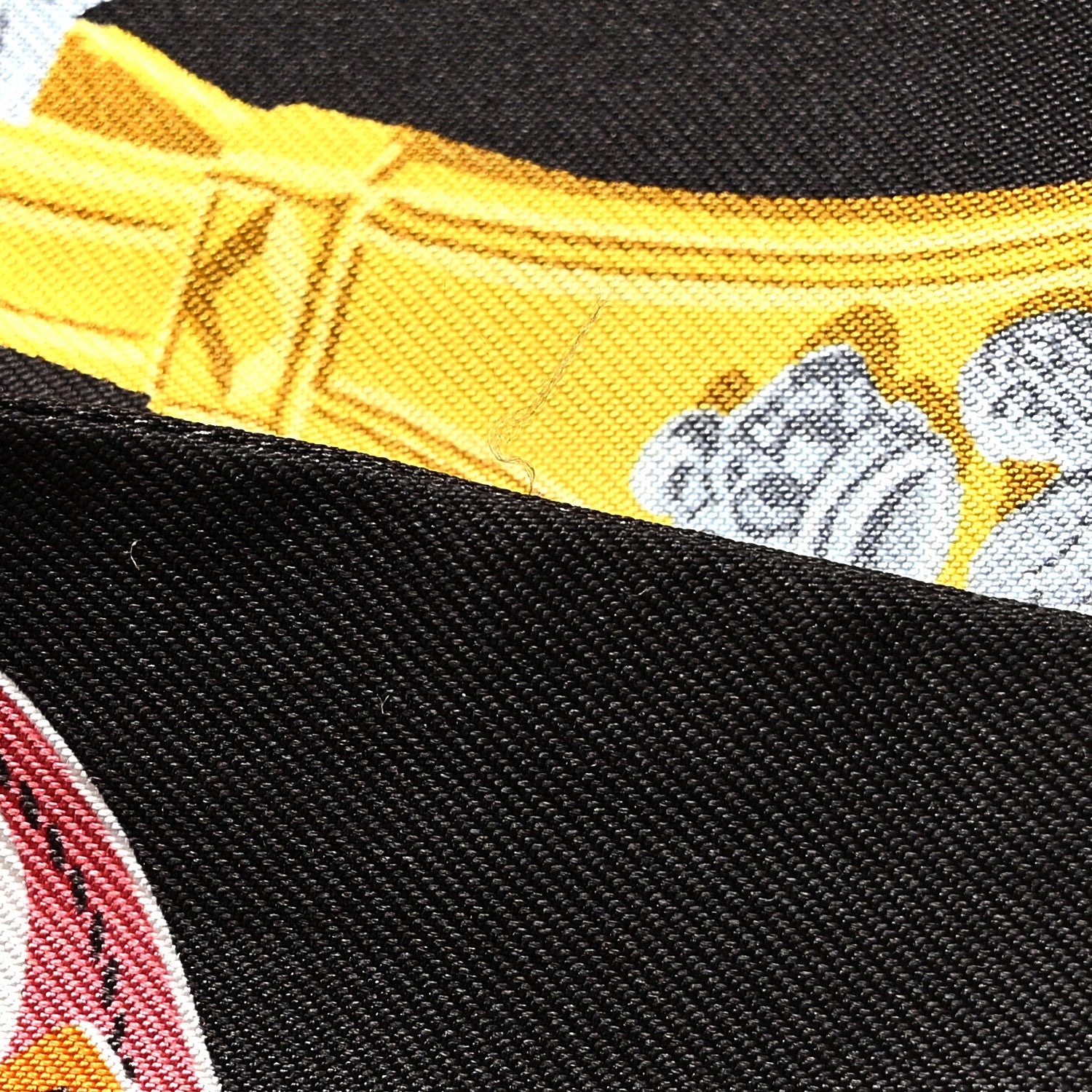Hermes Silk Brides De Gala Applique Pique Twilly Ebene Jaune D'Or Rouge 5 of 8