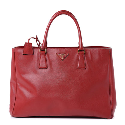 Prada Saffiano Lux Large Tote Fuoco 1 of 15