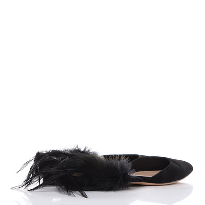 Christian Dior Suede Feather Dior Ethnie Flats 35.5 Black 4 of 8