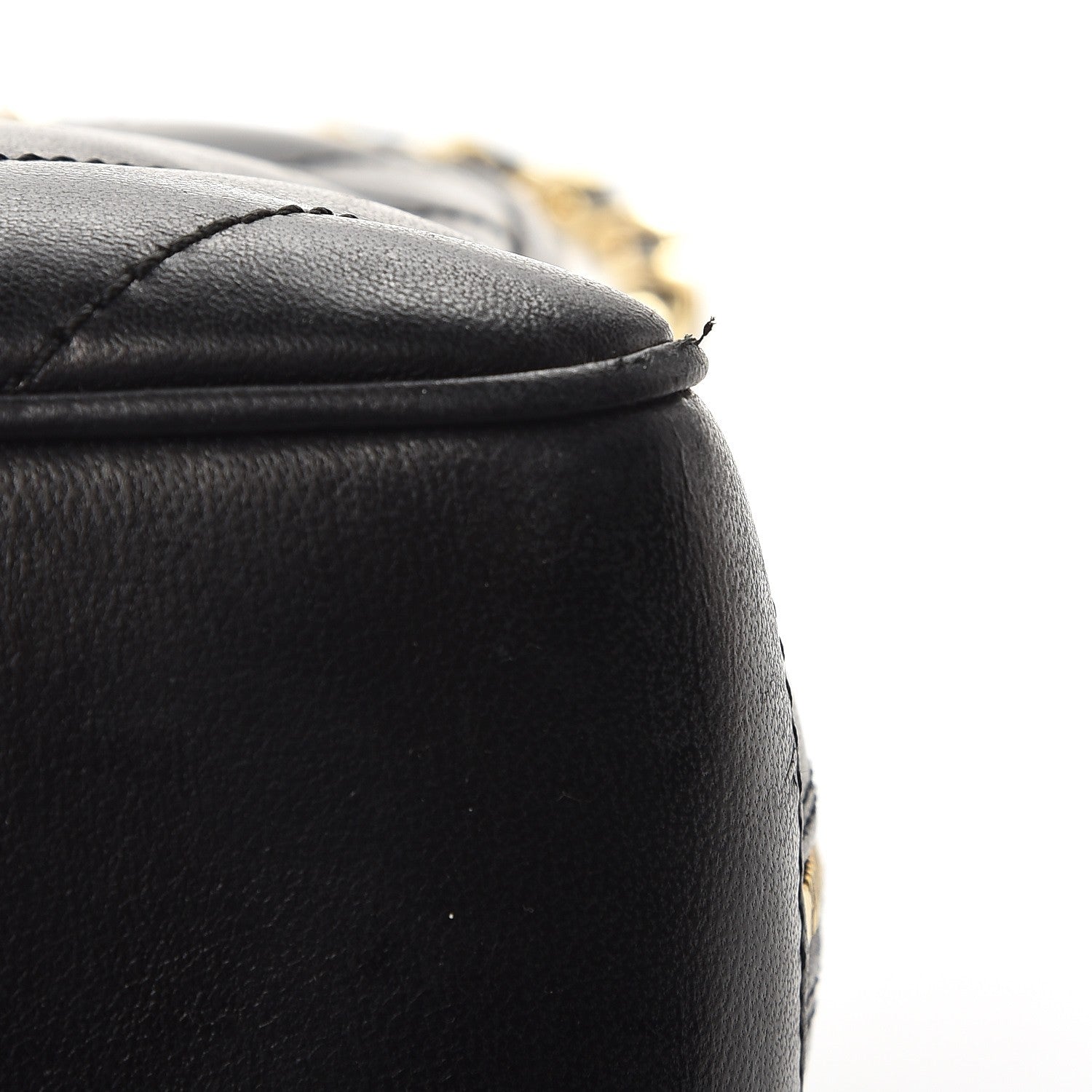 Chanel Lambskin Chevron Quilted Camera Case Black 8 of 10