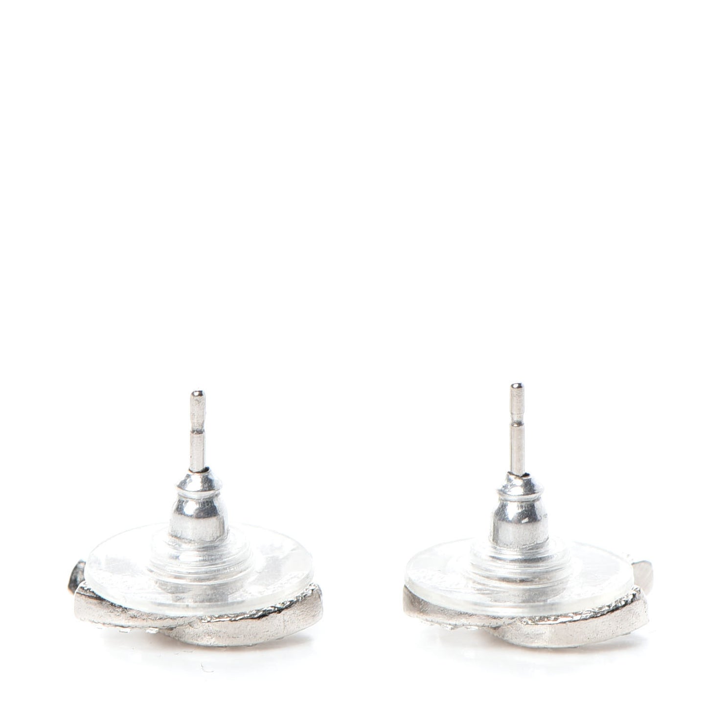 Crystal CC Earrings Silver