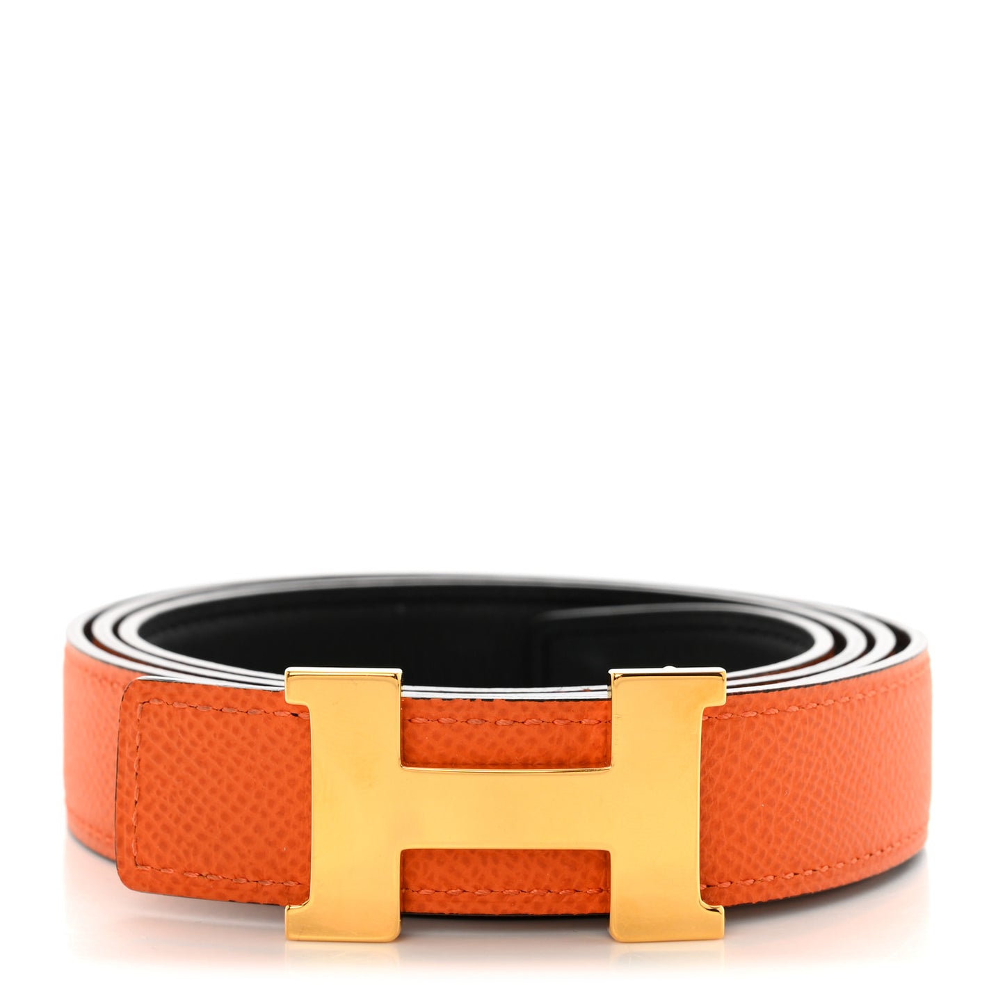 Epsom Swift 24mm Mini Constance H Belt 95 38 Orange Black