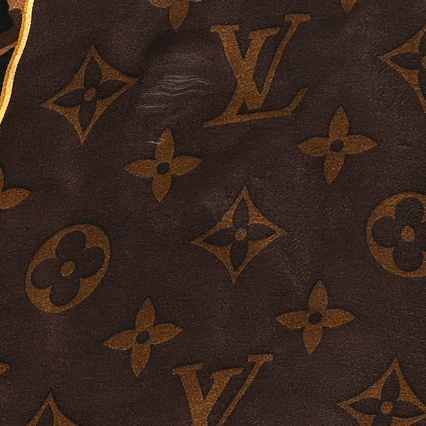 Silk Leopard Monogram Square Scarf