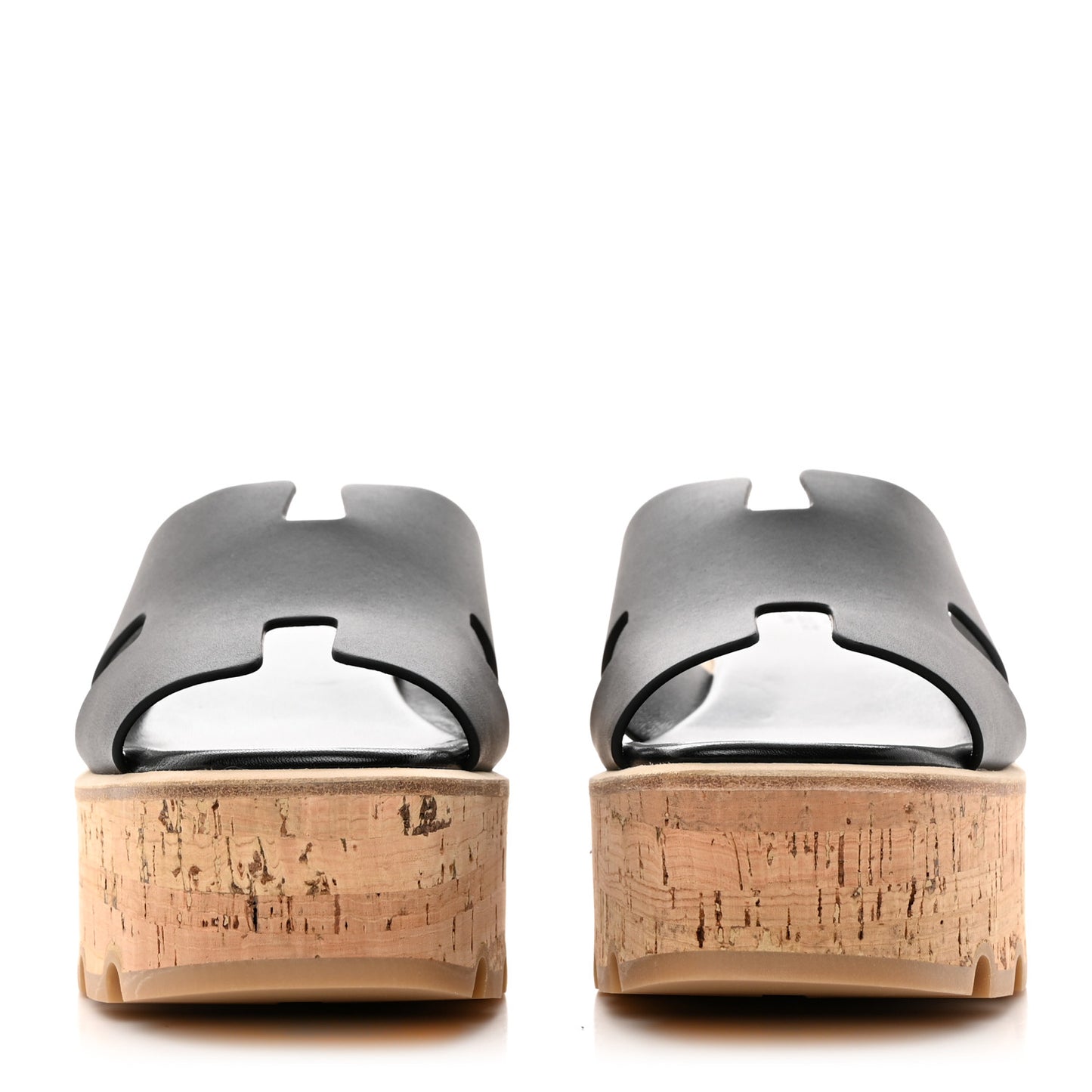 Calfskin Cork Eze 30 Sandals 38 Black