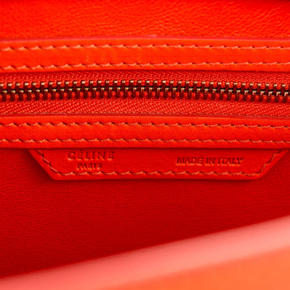 Celine Smooth Calfskin Mini Luggage Bright Orange 6 of 7