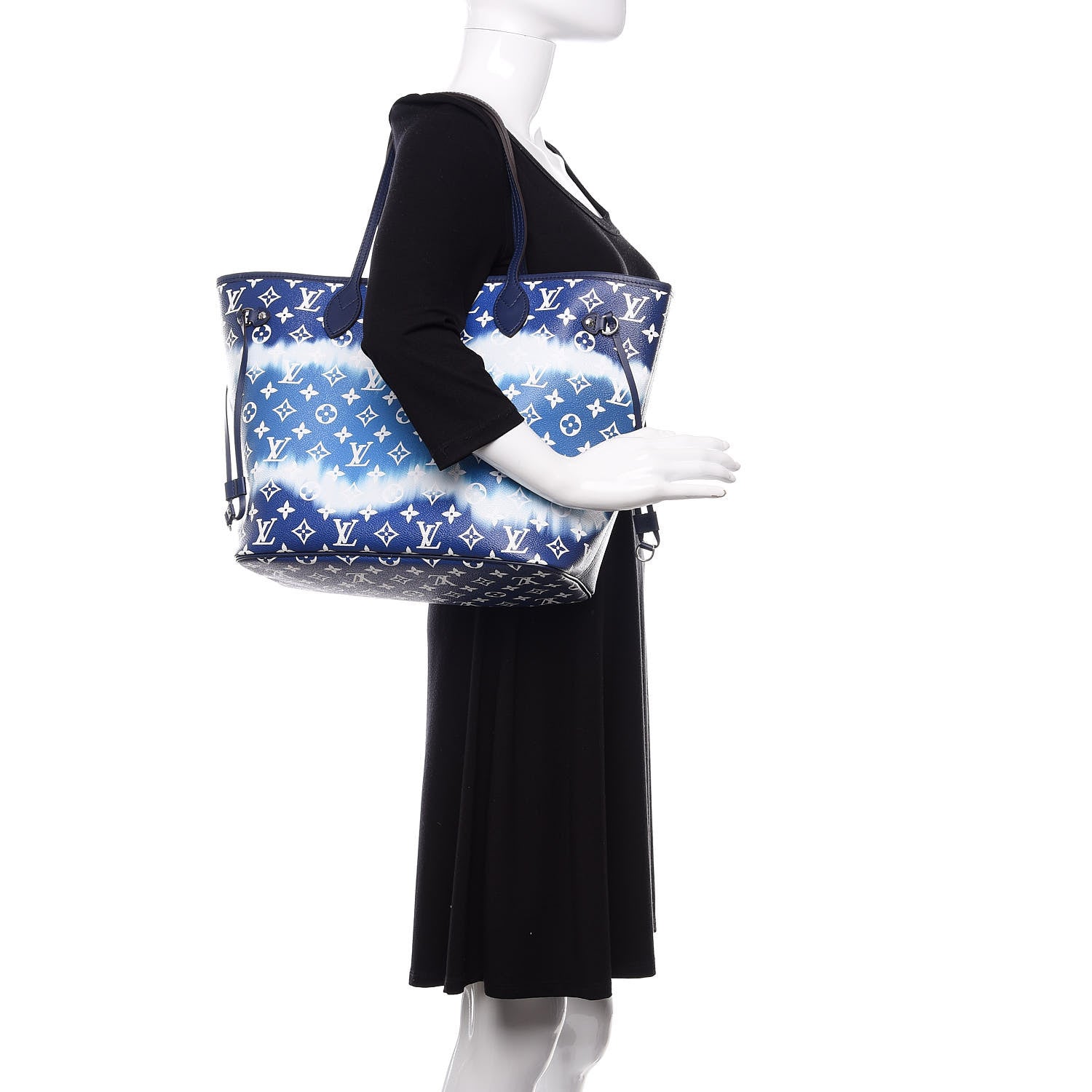 Louis Vuitton Monogram Escale Neverfull MM Blue 2 of 11