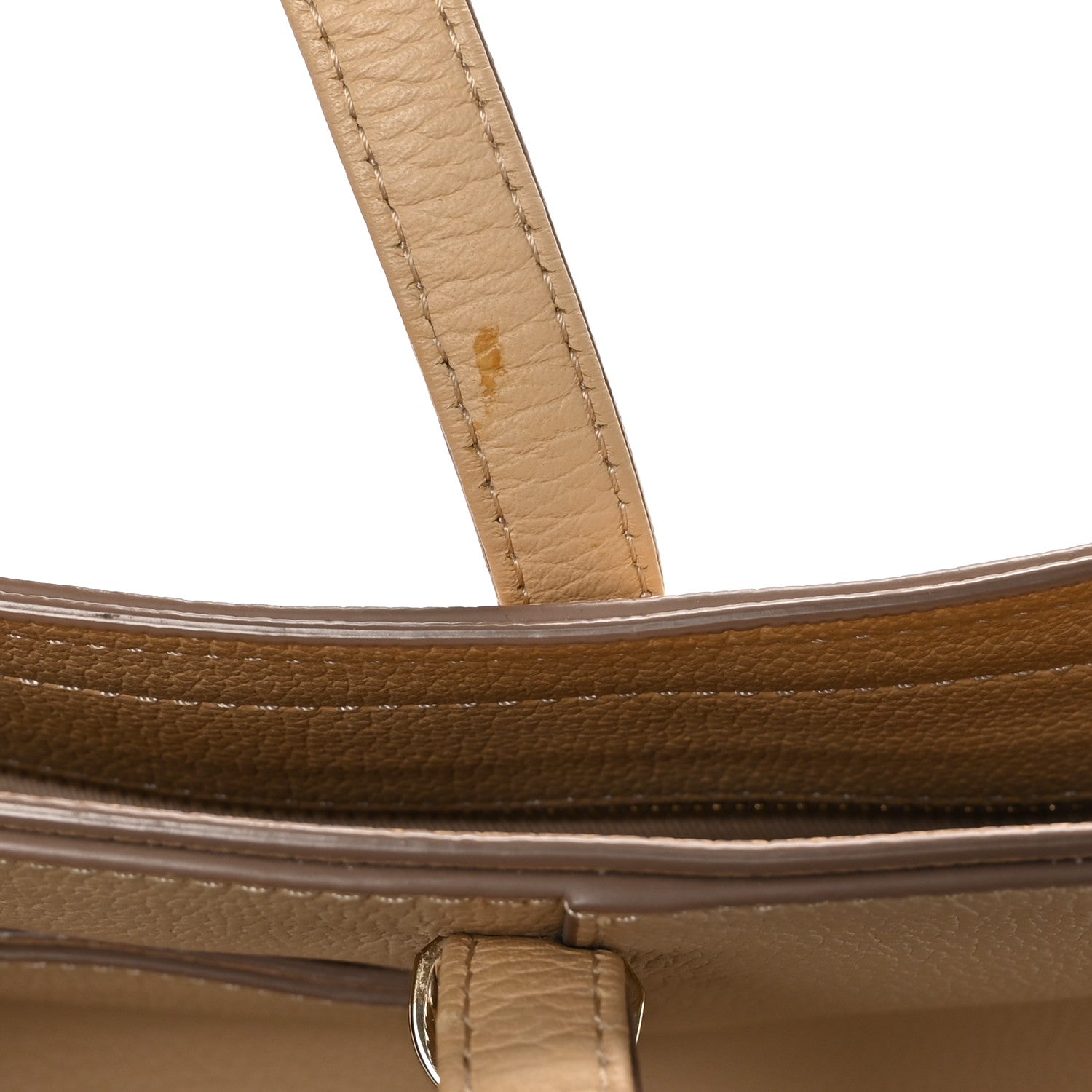 MCM Calfskin Visetos Anya Shopper Tote Beige 11 of 11