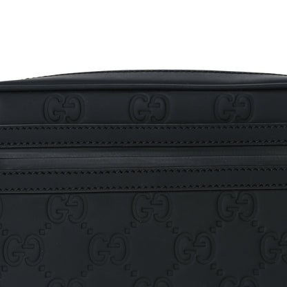 Gucci Rubber Effect Monogram GG Waist Belt Bag  Black 6 of 8
