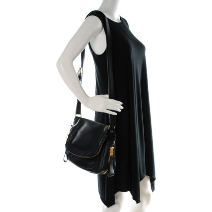 Tom Ford Grained Calfskin Medium Jennifer Crossbody Bag Black 2 of 7