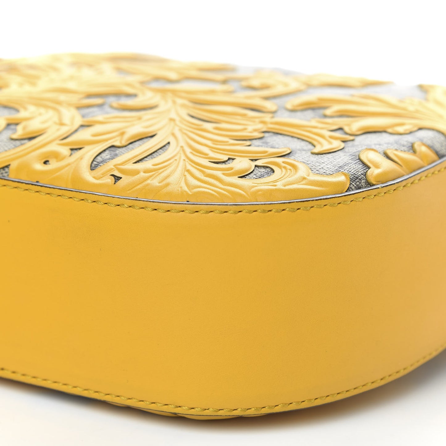 GG Supreme Monogram Arabesque Mini Chain Shoulder Bag Beige Yellow