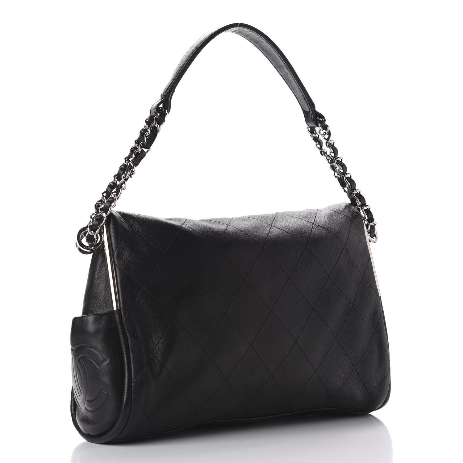 Chanel Lambskin Stitched Medium Ultimate Soft Tote Black 3 of 10