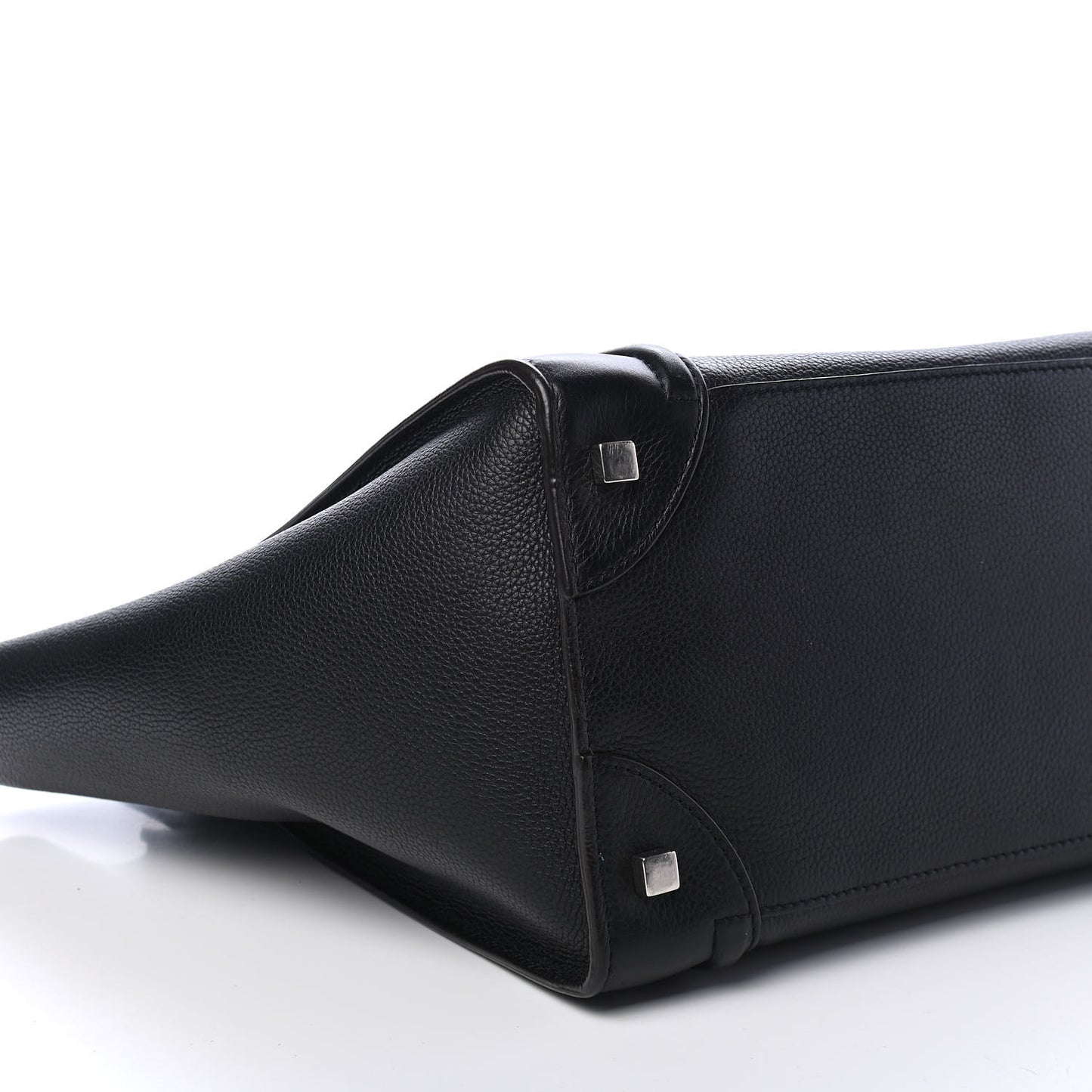 Drummed Calfskin Mini Luggage Black