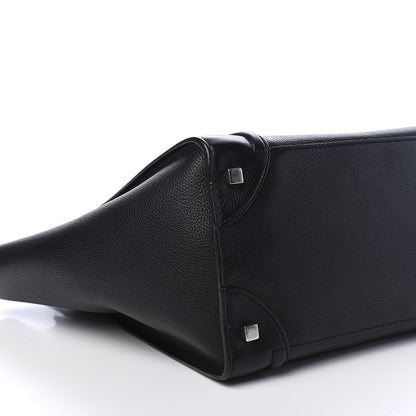 Celine Drummed Calfskin Mini Luggage Black 8 of 9