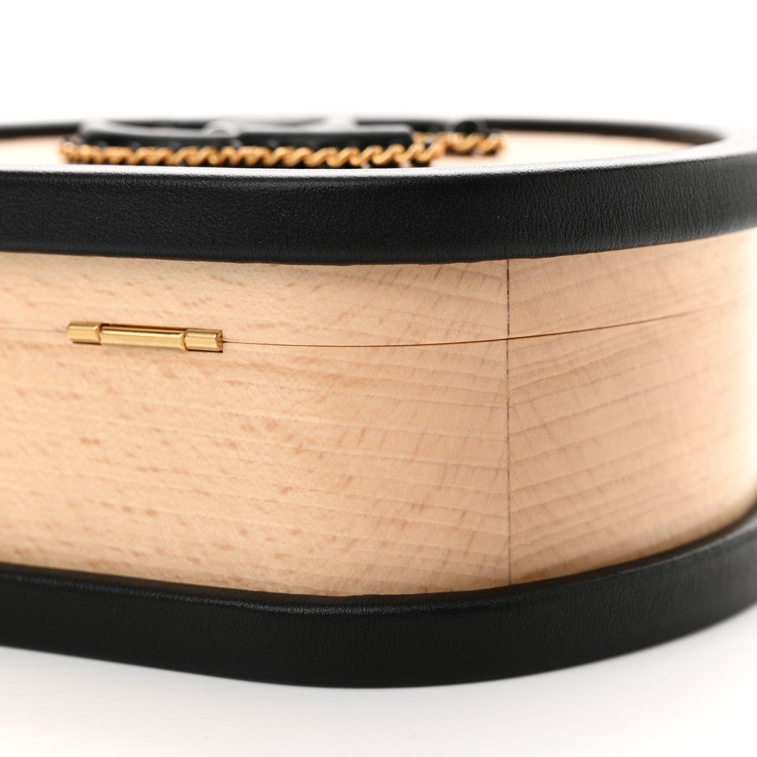 Chanel Beech Wood Lambskin Round CC Vanity Case Black 10 of 12