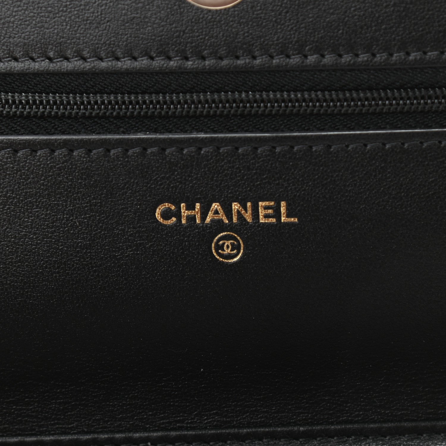 Chanel Tweed Quilted Wallet On Chain WOC Black Ecru White 6 of 11