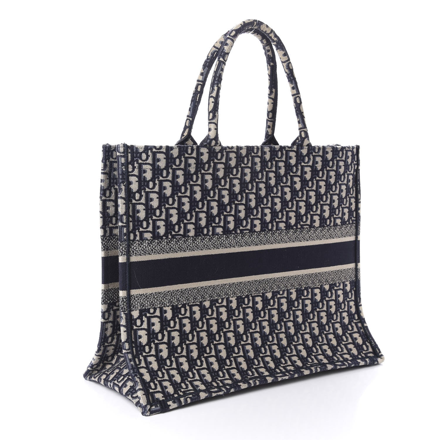 Christian Dior Oblique Book Tote Blue Multicolor 3 of 10