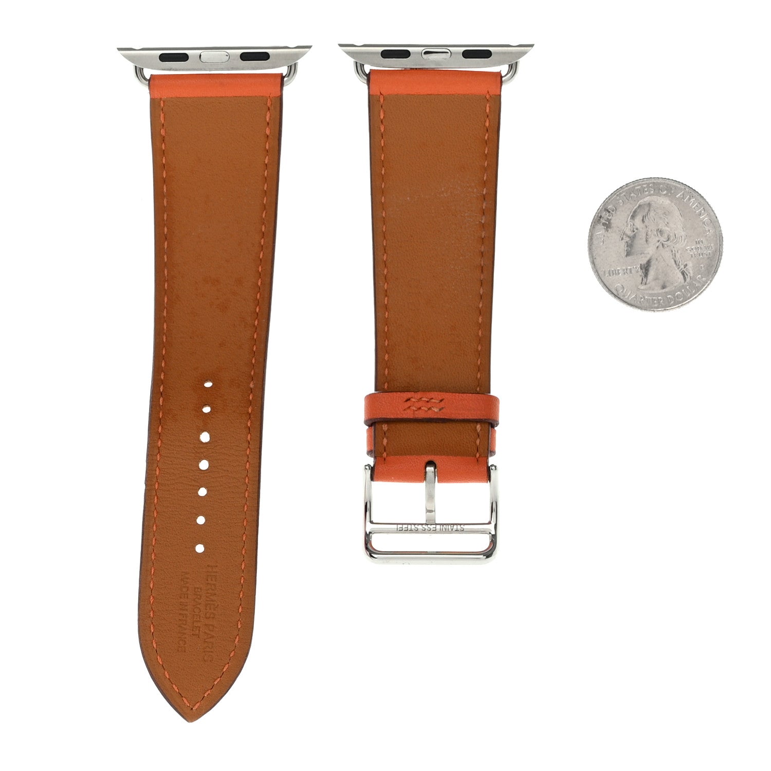 Hermes Swift 45mm Apple Watch Single Tour Band Orange 2 of 5