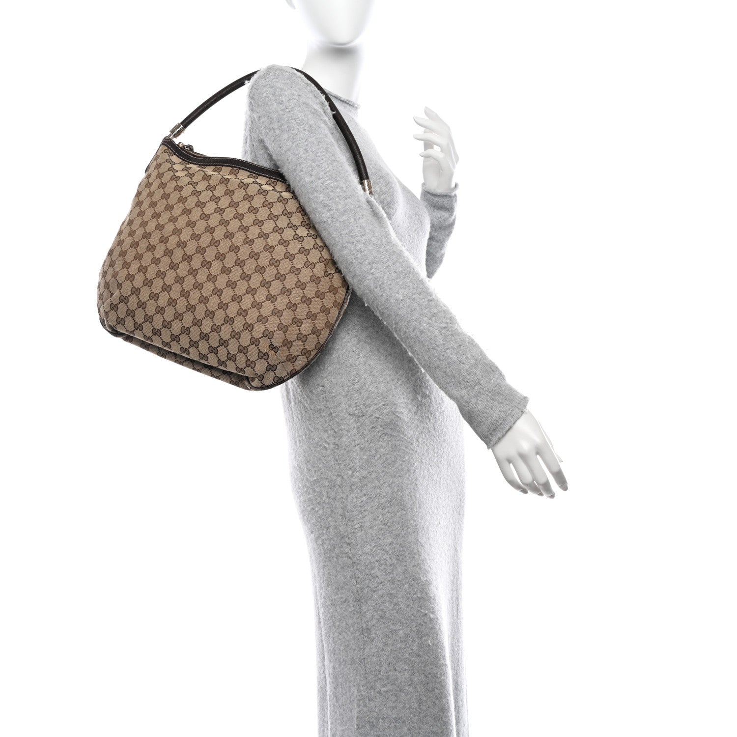 Gucci Monogram Hobo Dark Brown 2 of 10