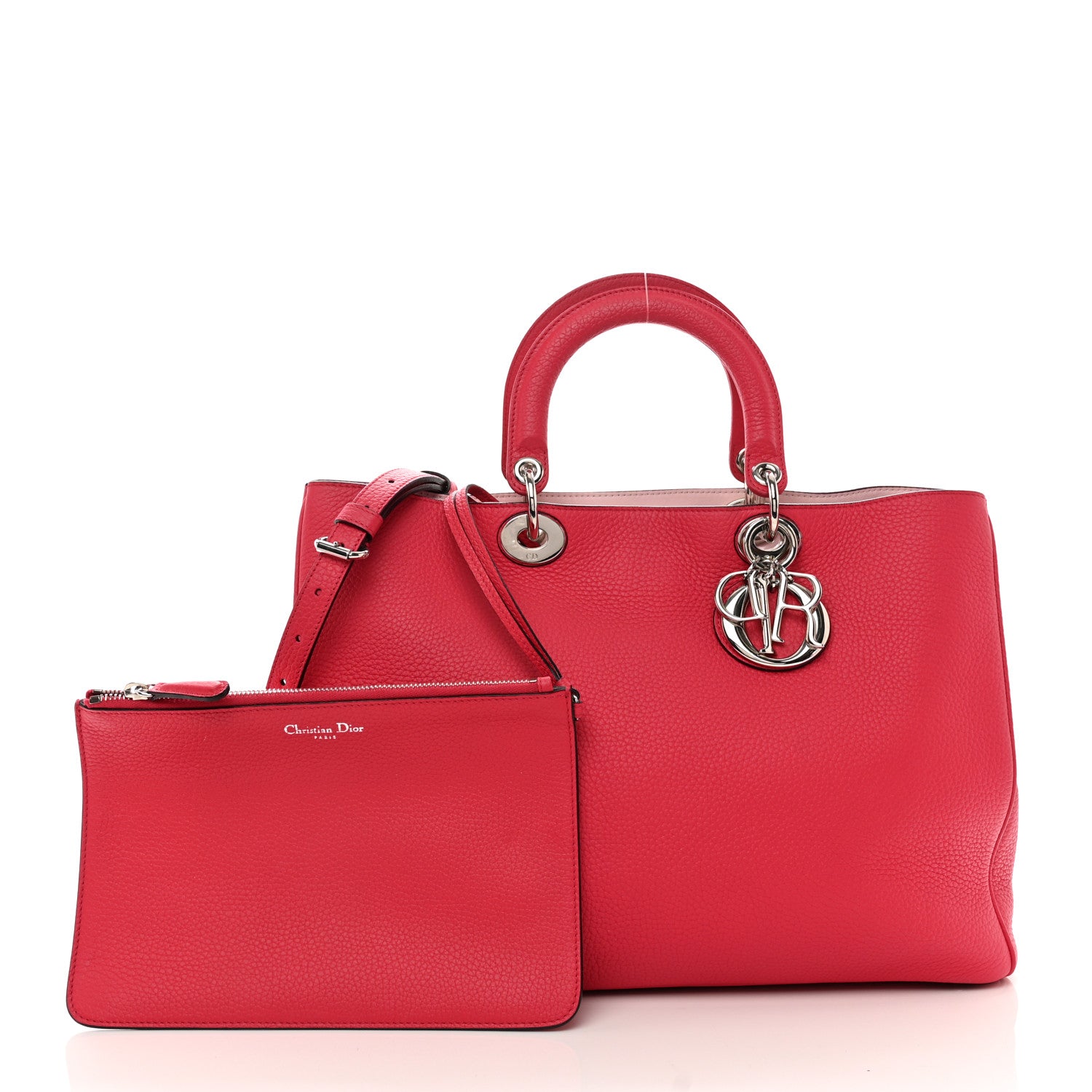 Christian Dior Bullcalf Large Diorissimo Tote Fuchsia 3 of 13