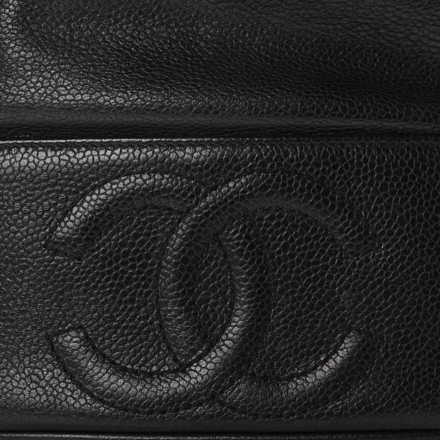 Caviar CC Drawstring Shoulder Bag Black