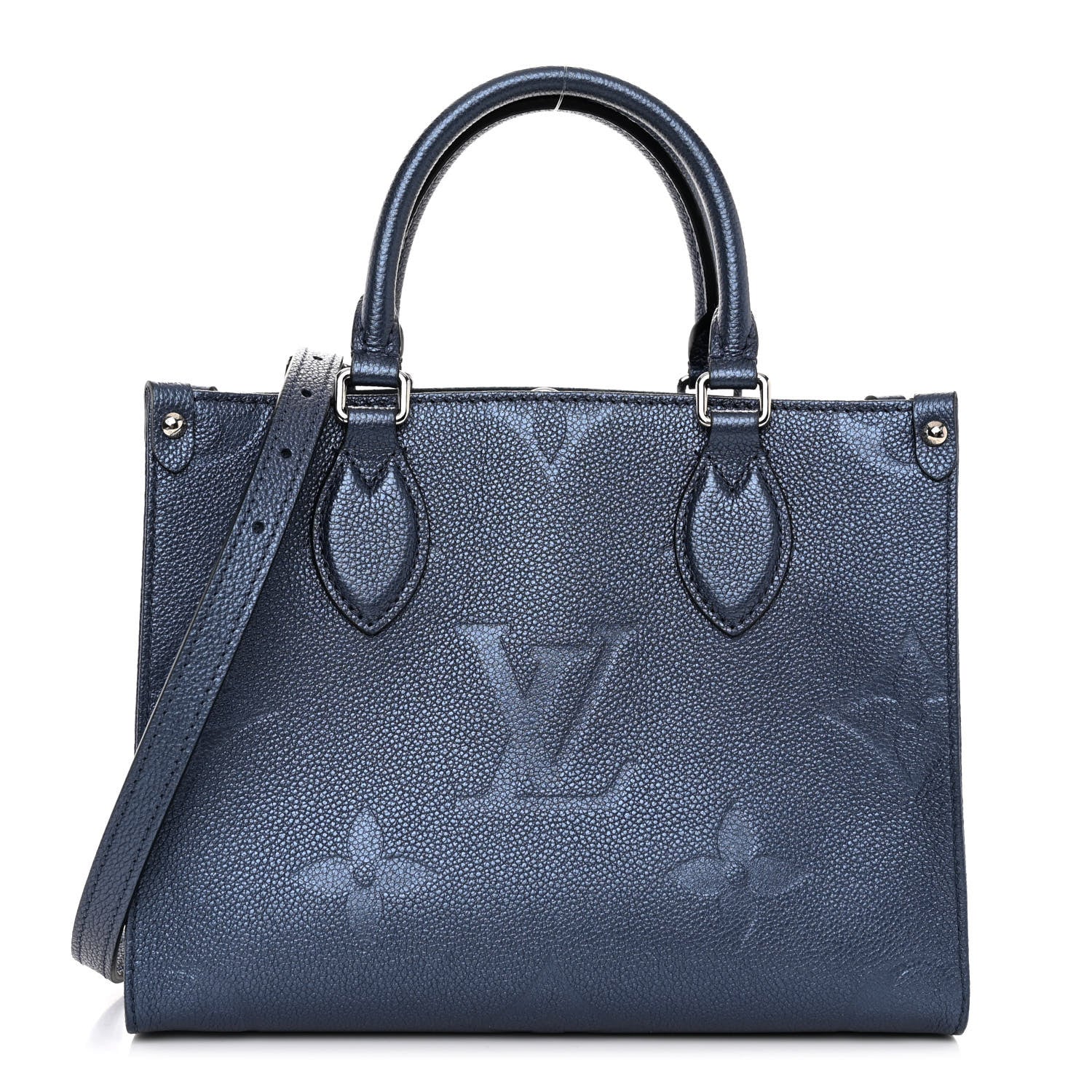 Louis Vuitton Metallic Empreinte Monogram Giant Onthego PM Navy Nacre 1 of 9
