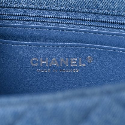 Chanel Denim Braided Medium Flap Bag Light Blue 6 of 10