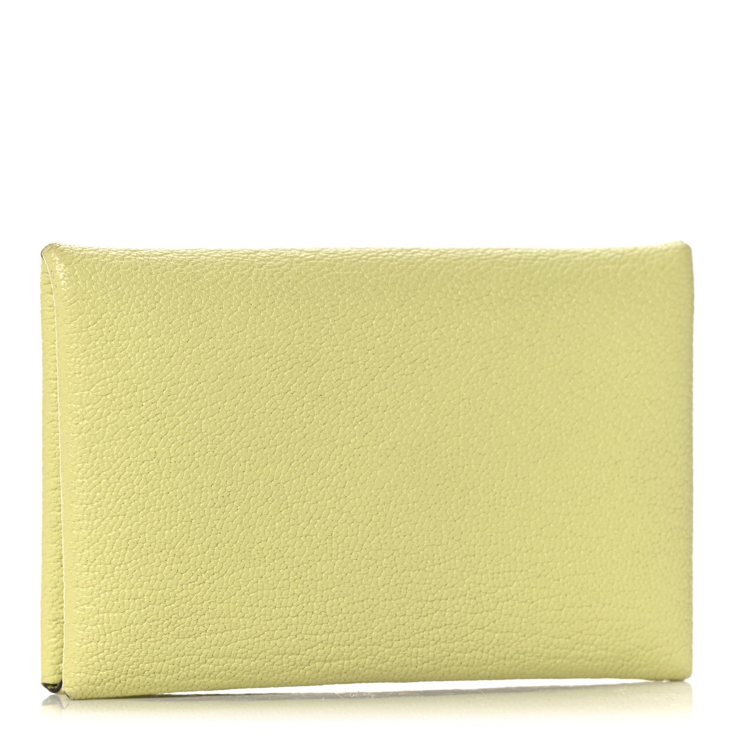 Hermes Chevre Mysore Calvi Card Case Jaune Bourgeon 3 of 12