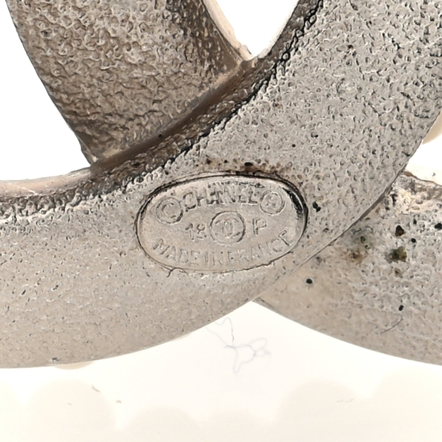 Chanel Pearl Crystal CC Brooch Silver 3 of 3