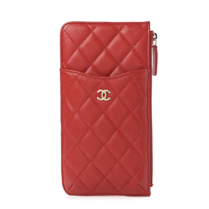 Chanel Caviar Quilted Classic iPhone Pouch Red 1 of 11