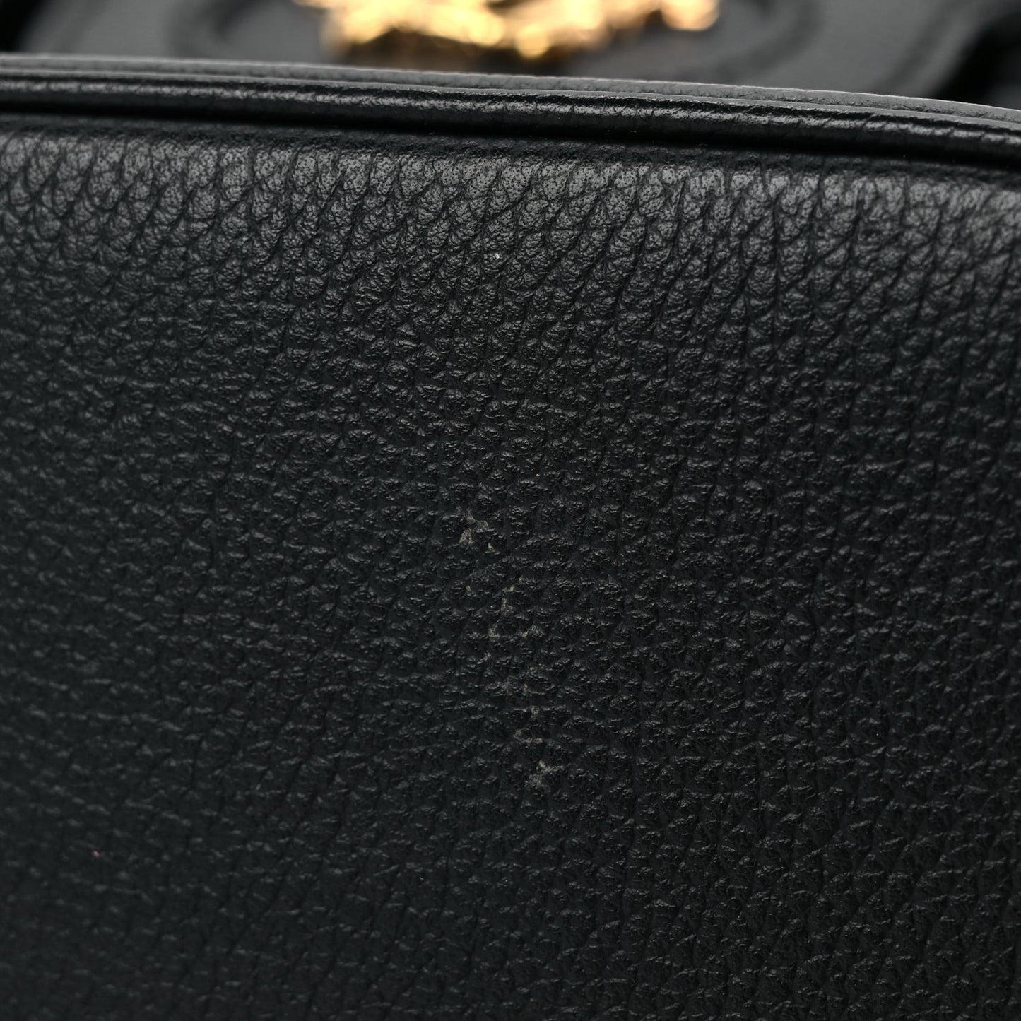 Grained Calfskin La Medusa Mini Shoulder Bag Black