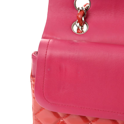 Chanel Patent Quilted Medium Double Flap Dark Pink 11 of 15