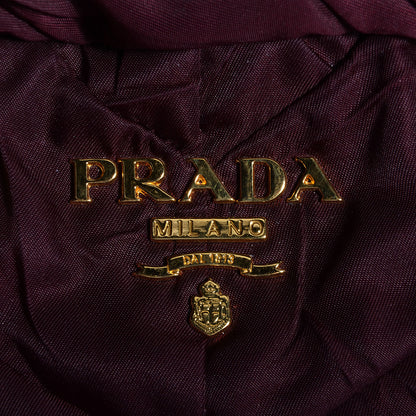 Prada Tessuto Nylon Chevron Catena Bag Prugna 10 of 10