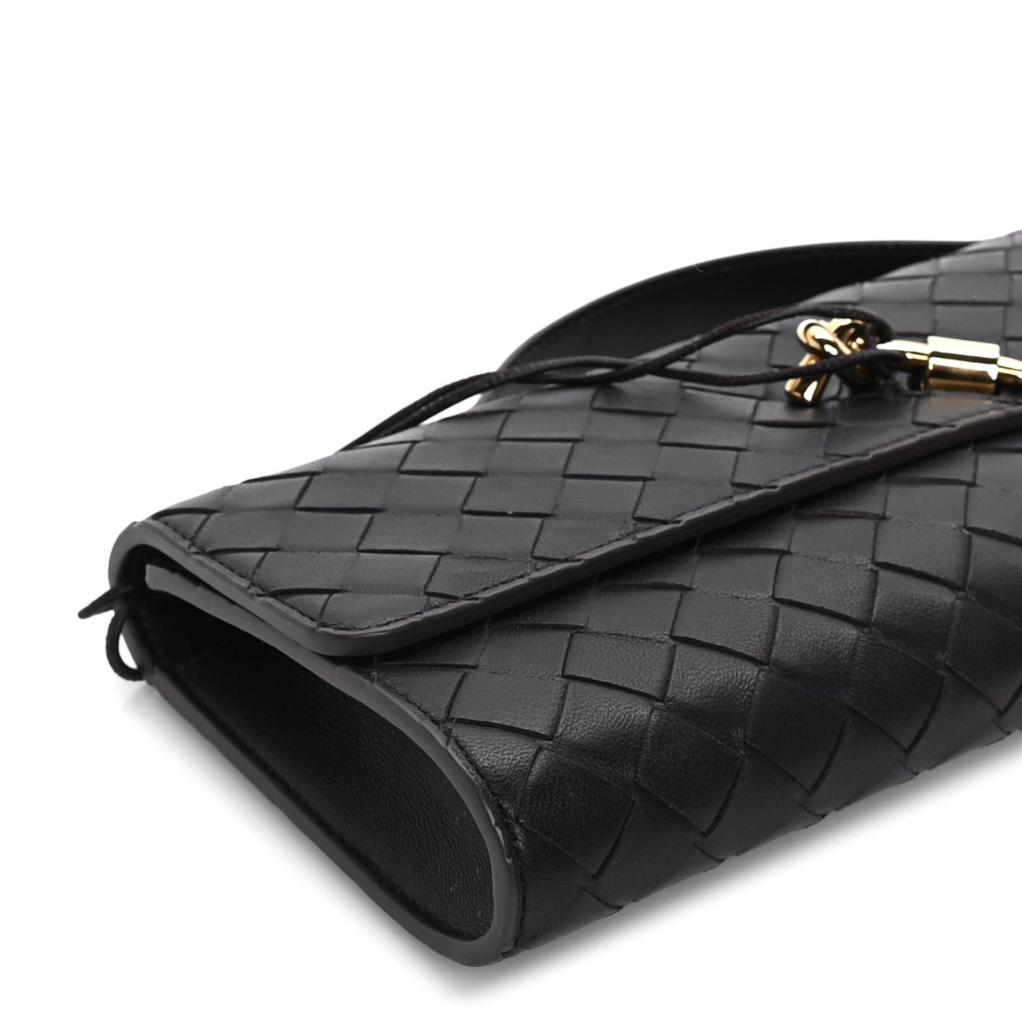 Nappa Intrecciato Long Andiamo Top Handle Clutch Fondant