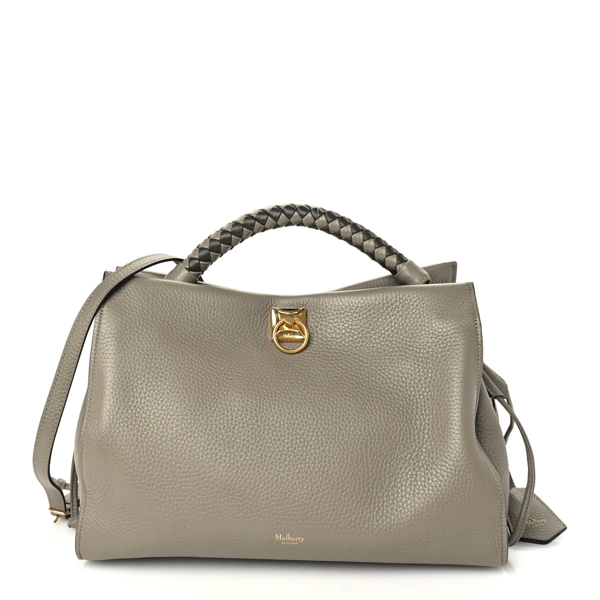 Mulberry Heavy Grain Iris Tote Grey Dark Clay 1 of 8