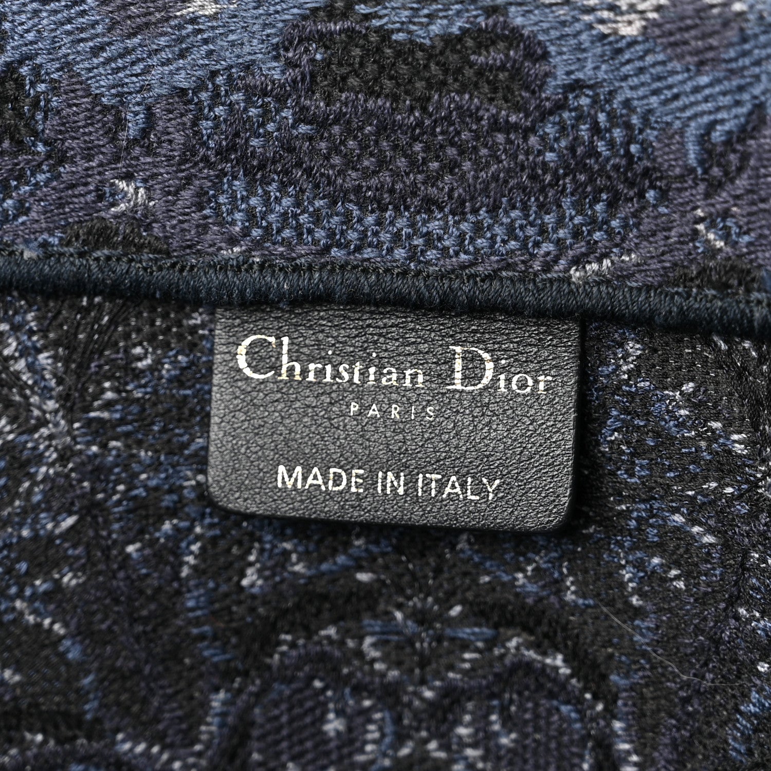 Christian Dior Canvas Embroidered Large KaleiDioroscopic Book Tote Blue 6 of 10