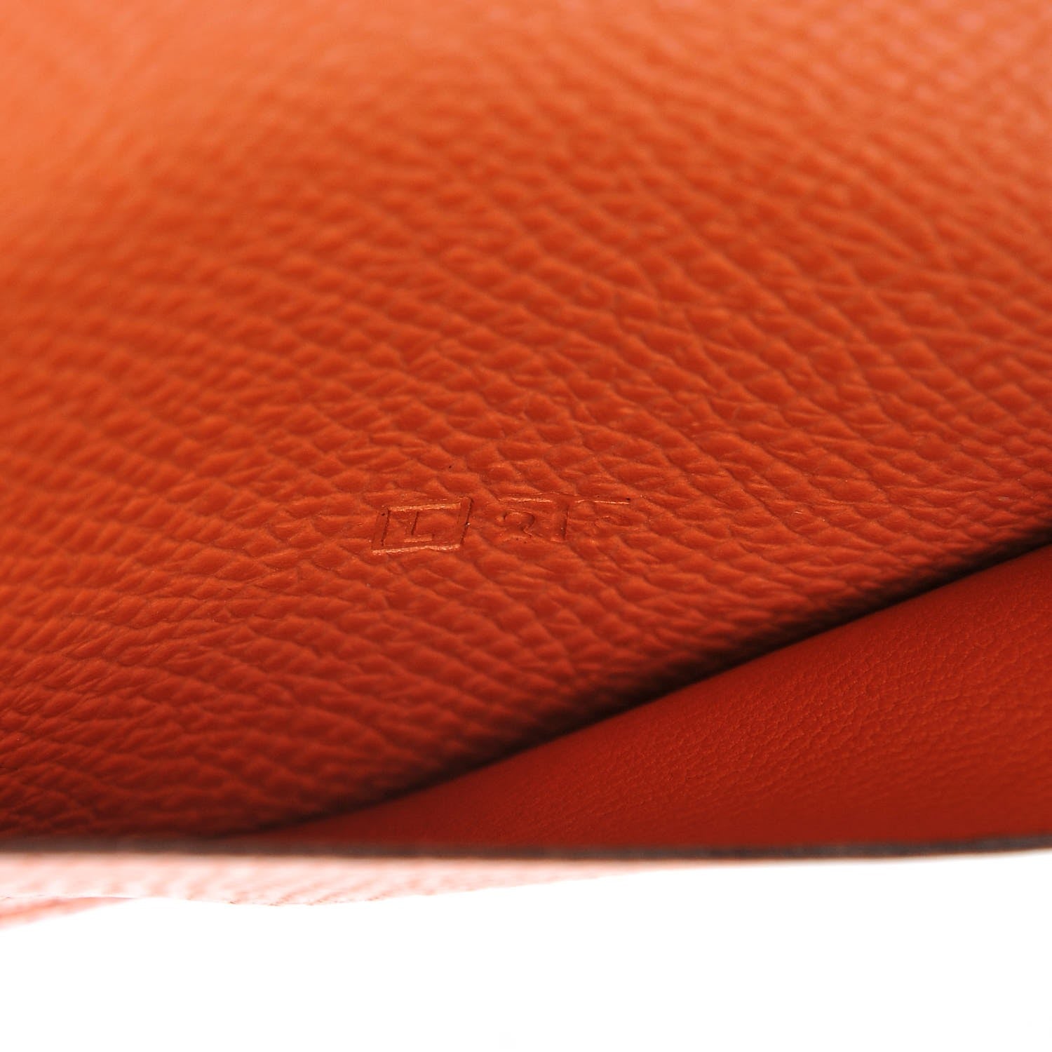 Hermes Epsom Checkbook Holder Wallet Orange 7 of 8