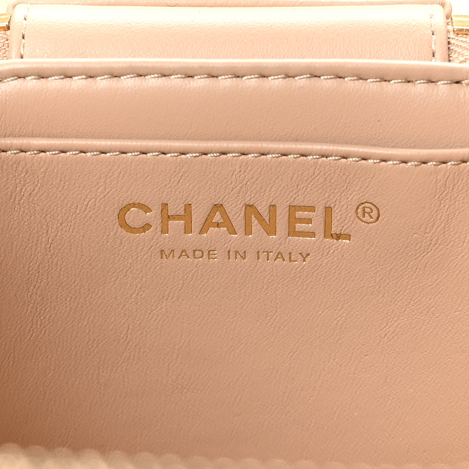 Chanel Lambskin Quilted Trendy Vanity Case Beige 6 of 10
