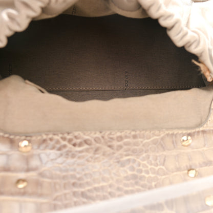 Fendi Lambskin Crocodile Embossed Medium Magic Bag Beige 5 of 12