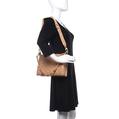 Louis Vuitton Lambskin Embossed Monogram Coussin PM Camel 2 of 9