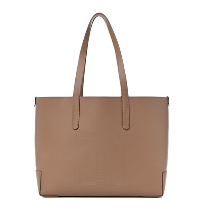 Burberry Calfskin TB Motif Embossed Medium Tote Camel 1 of 17