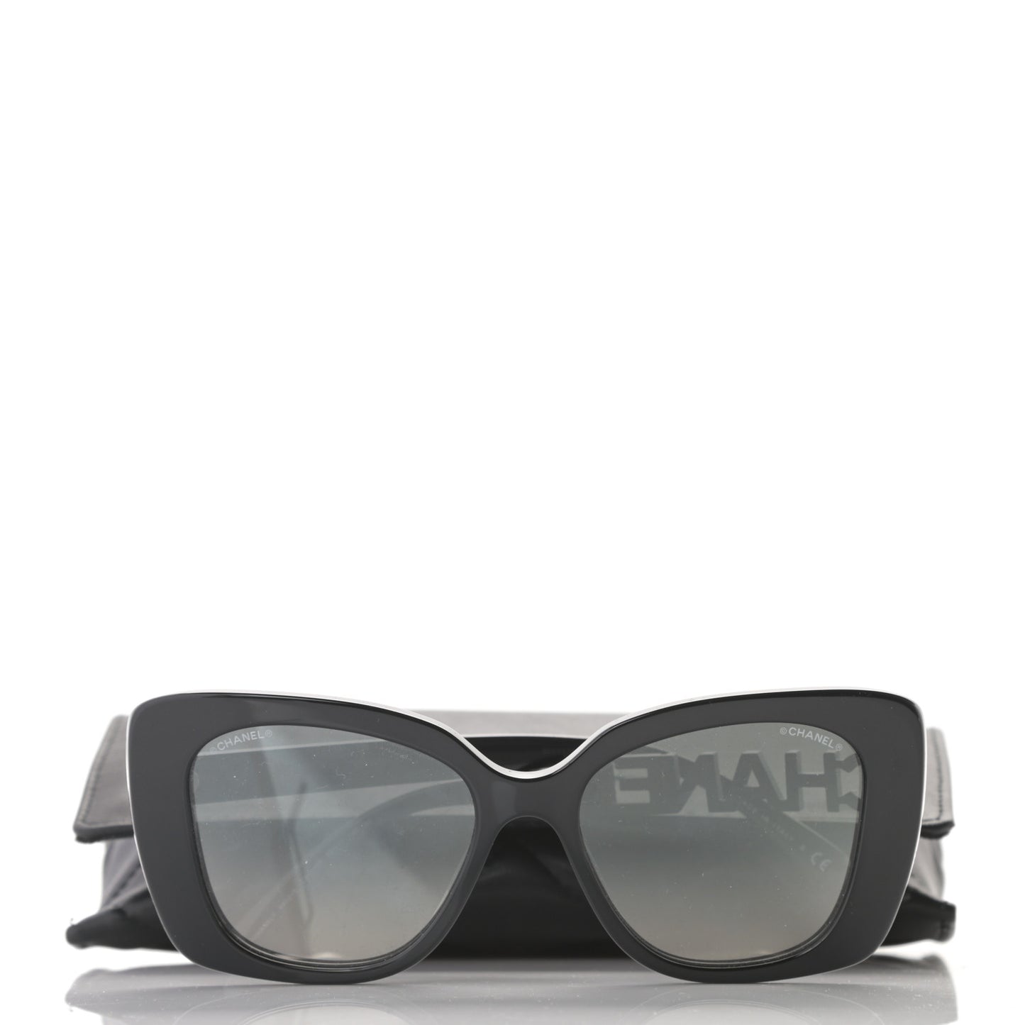 Acetate Strass Square Sunglasses 5422 Black