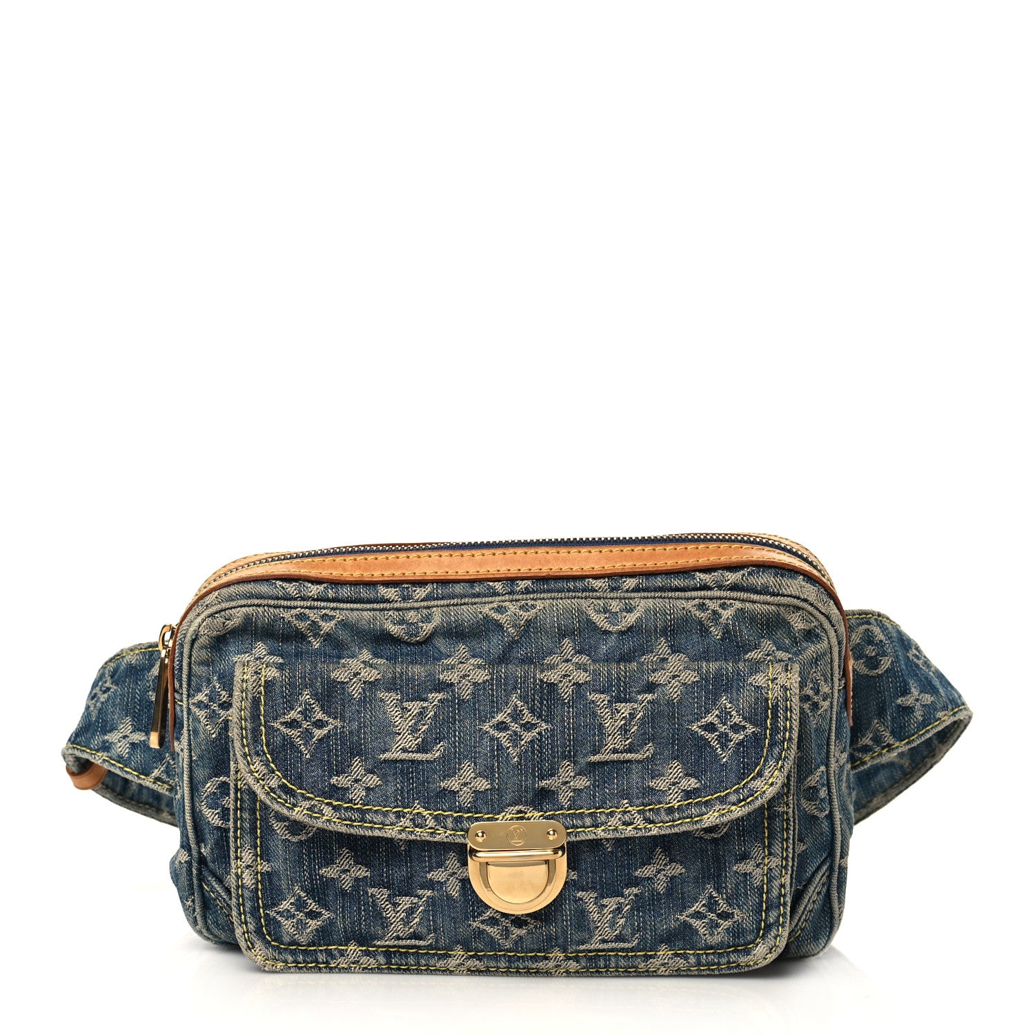 Louis Vuitton Monogram Denim Bum Bag Blue 1 of 5