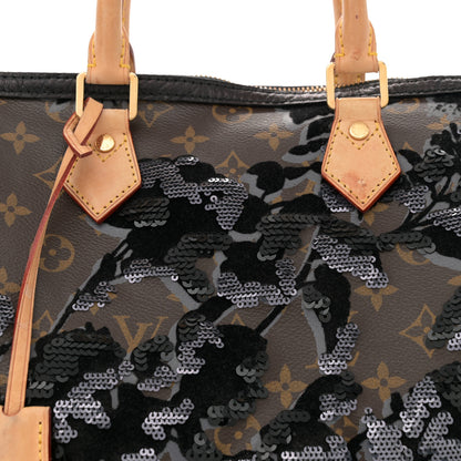 Louis Vuitton Monogram Fleur De Jais Sequins Speedy 30 8 of 15